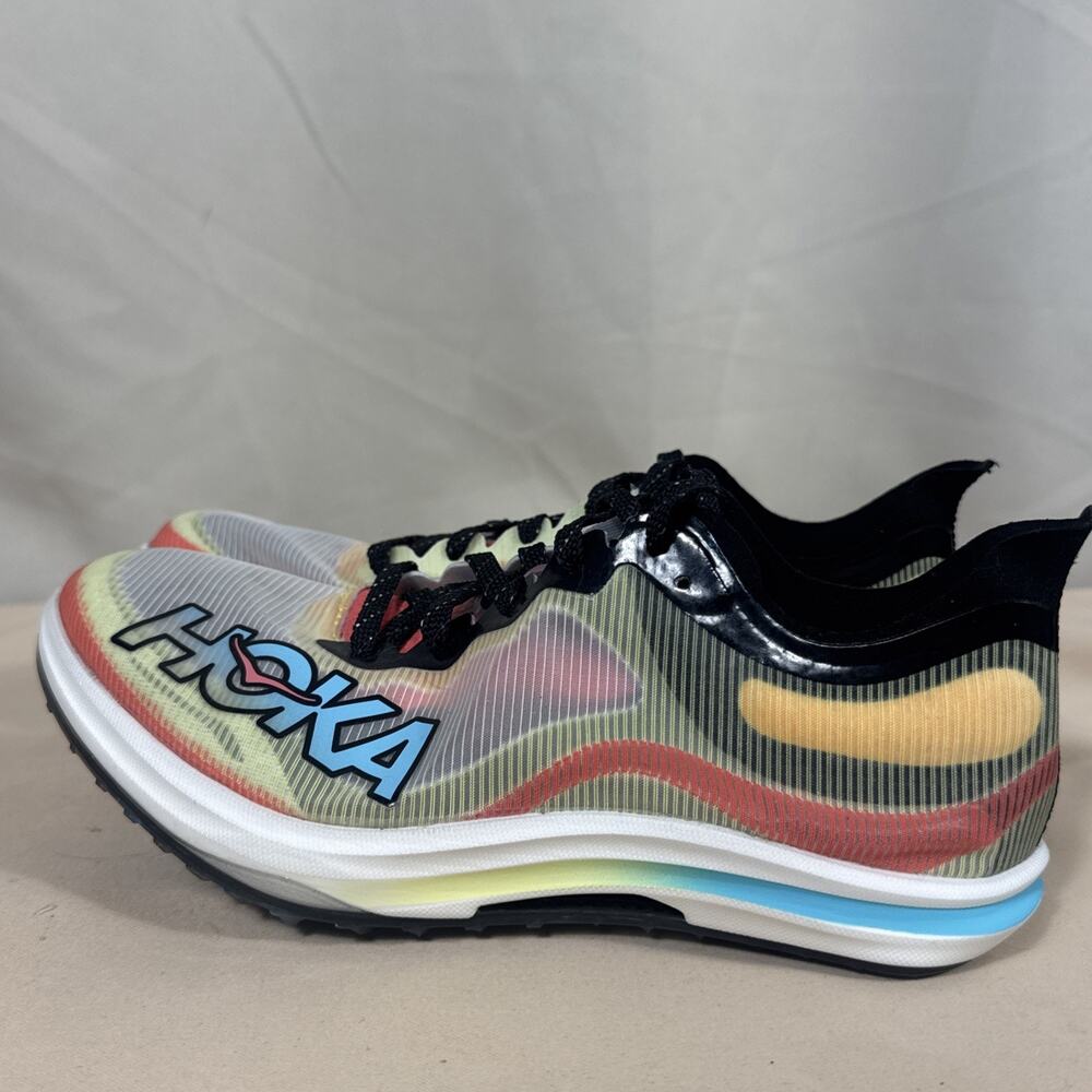 HOKA Cielo X3 MD Size 7.5 Carbon Fiber Track Spikes Racing Shoes Multicolor